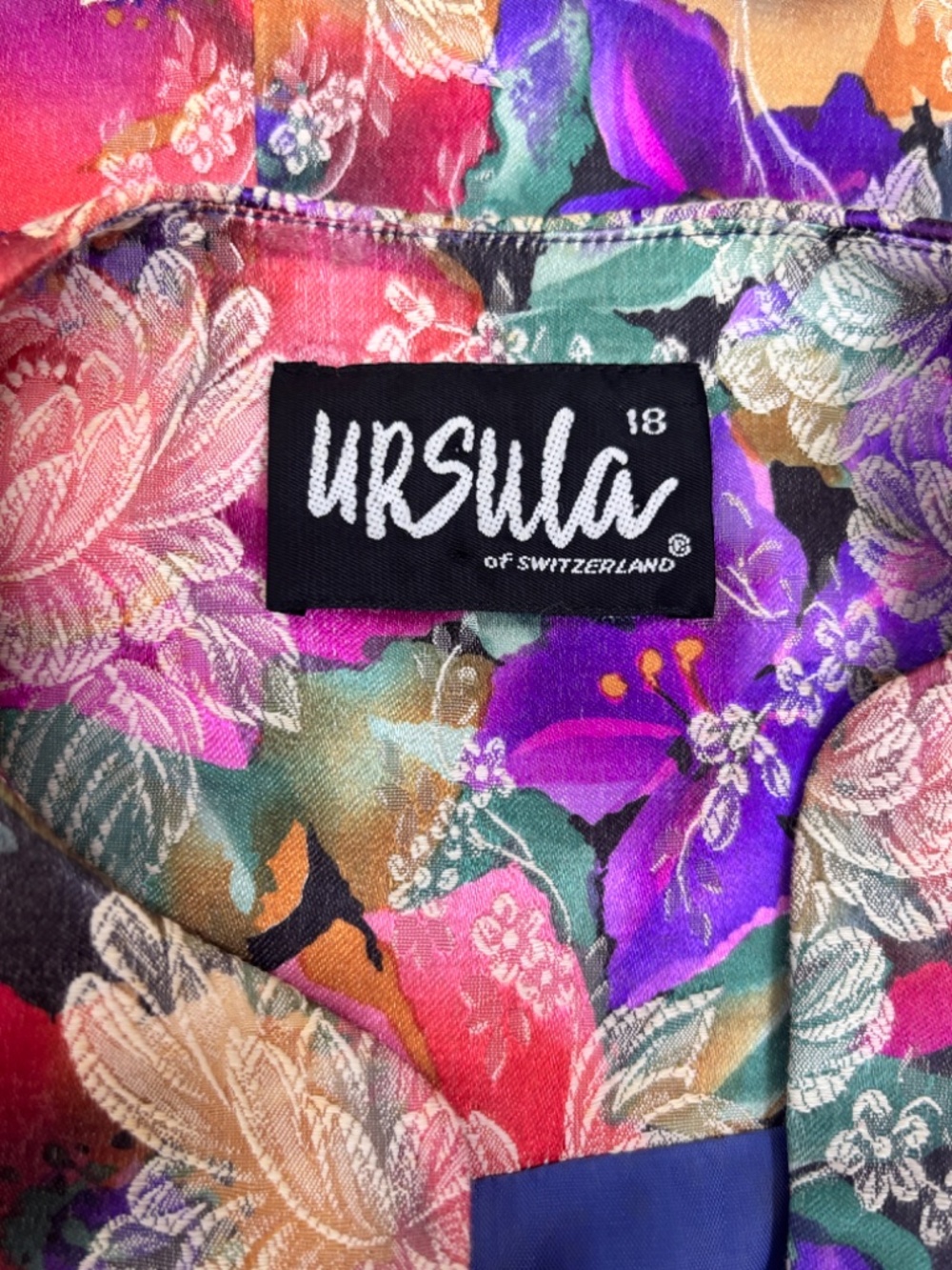 Vintage Ursula Floral Baroque Jacket with Statement Pearl Rhinestone Buttons‎ L - Picture 8 of 10